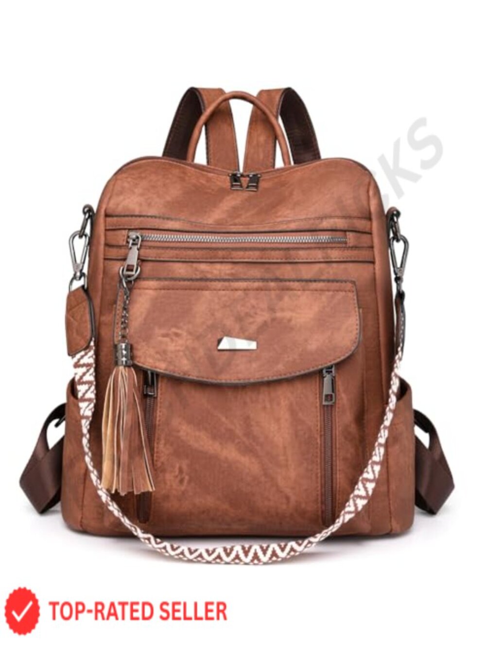 PU Leather Backpack Purse for Women, Convertible Handbag